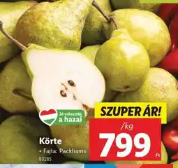 Lidl Körte ajánlat
