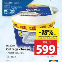 Lidl MILBONA Cottage cheese ajánlat