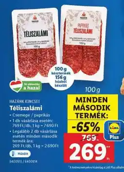 Lidl Téliszalámi ajánlat