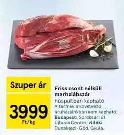 Tesco Friss csont nélküli marhalábszár ajánlat