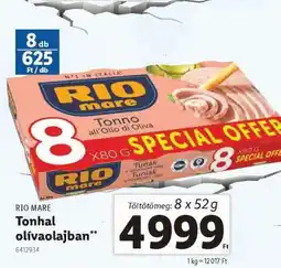 Lidl RIO MARE Tonhal olívaolajban ajánlat