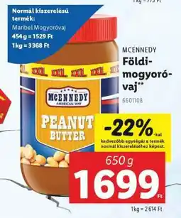 Lidl MCENNEDY Földimogyoróvaj ajánlat