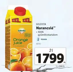 Lidl SOLEVITA Narancslé ajánlat