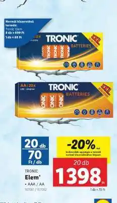 Lidl TRONIC Elem ajánlat