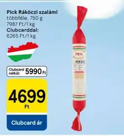 Tesco PICK Rákóczi szalámi ajánlat