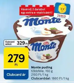 Tesco Monte puding ajánlat