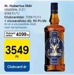 Tesco St. Hubertus likőr ajánlat