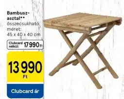 Tesco Bambusz asztal ajánlat