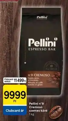 Tesco Pellini n°9 Cremoso szemes kávé ajánlat