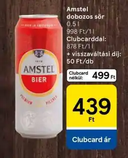 Tesco Amstel dobozos sör ajánlat