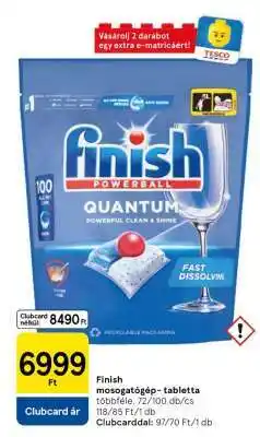 Tesco FINISH Mosogatógép-tabletta ajánlat
