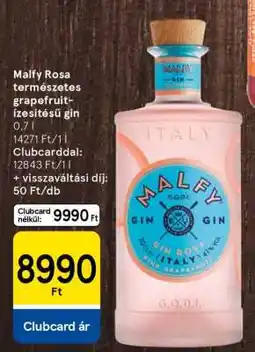 Tesco Malfy Rosa természetes grapefruit-ízesítésű gin ajánlat