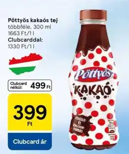Tesco PÖTTYÖS Kakaós tej ajánlat