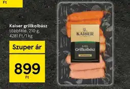 Tesco Kaiser grillkolbász ajánlat