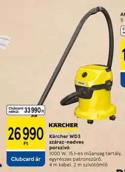 Tesco Kärcher WD3 száraz-nedves porszívó ajánlat