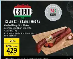 Tesco CSABAI Lángolt kolbász ajánlat