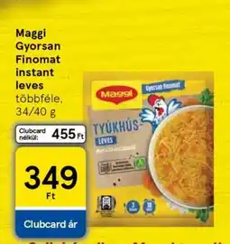 Tesco Maggi Gyorsan Finomat instant leves ajánlat