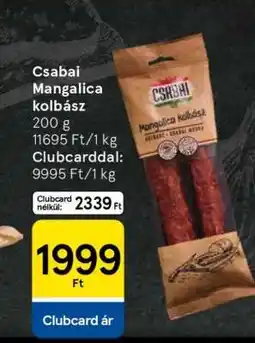 Tesco Csabai Mangalica Kolbász ajánlat