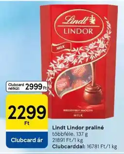 Tesco Lindt Lindor praliné ajánlat