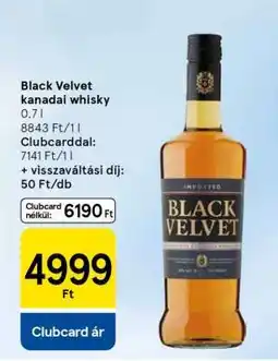Tesco Black Velvet kanadai whisky ajánlat