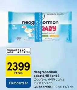 Tesco Neogranormon babatörlő kendő ajánlat