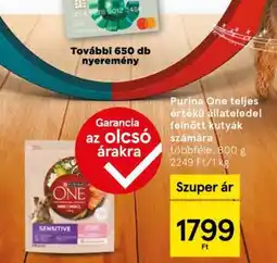 Tesco Purina One teljes értékű állateledel felnőtt kutyák számára ajánlat