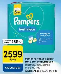 Tesco Pampers nedves baba-törlő kendő multipack ajánlat