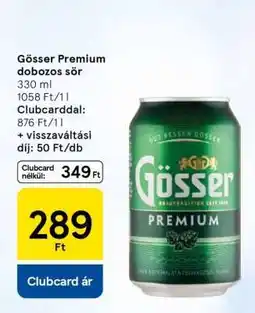Tesco Gösser Premium Dobozos Sör ajánlat