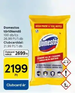 Tesco Domestos törlőkendő ajánlat