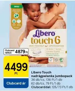 Tesco Libero Touch nadrágpelenka jumbopack ajánlat