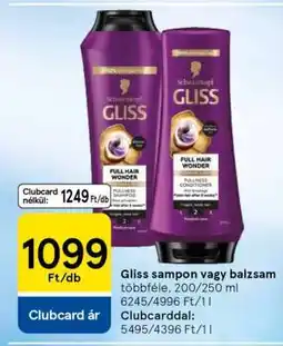 Tesco Gliss sampon vagy balzsam ajánlat