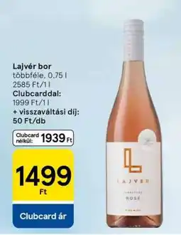 Tesco Lajvér bor ajánlat