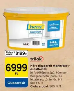 Tesco Héra diszperzit mennyezet- és falfesték ajánlat