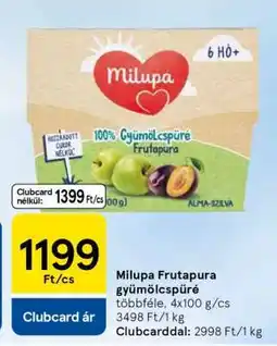 Tesco MILUPA FRUTAPURA GYÜMÖLCSPÜRÉ ajánlat