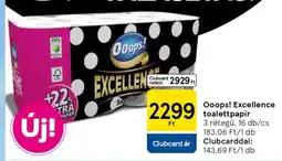 Tesco Ooops! Excellence Toalettpapír ajánlat