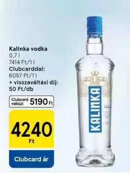 Tesco Kalinka vodka ajánlat