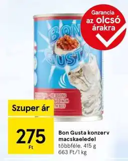 Tesco Bon Gusta konzerv macskaeledel ajánlat