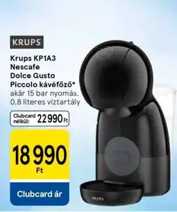 Tesco Krups KP1A3 Nescafe Dolce Gusto Piccolo kávéfőző ajánlat