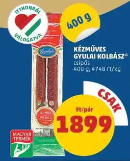 PENNY Kézműves Gyulai Kolbász ajánlat