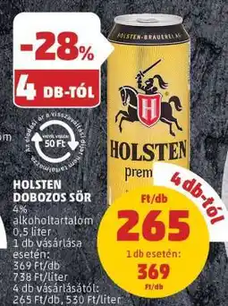 PENNY Holsten Dobozos Sör ajánlat