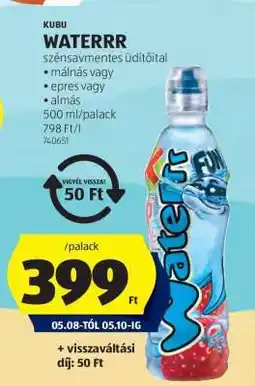 ALDI Kubu Waterrr ajánlat