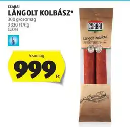 ALDI CSABAI Lángolt kolbász ajánlat