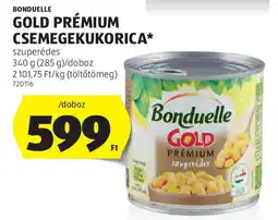 ALDI Bonduelle gold prémium csemegekukorica ajánlat