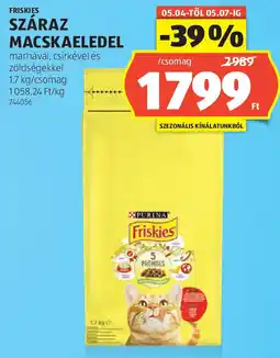 ALDI Friskies száraz macskaeledel ajánlat