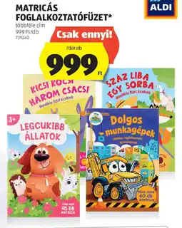 ALDI Matricás foglalkoztatófüzet ajánlat