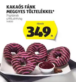 ALDI Kakaós fánk meggyes töltelékkel ajánlat