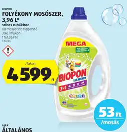 ALDI Biopon folyékony mosószer ajánlat