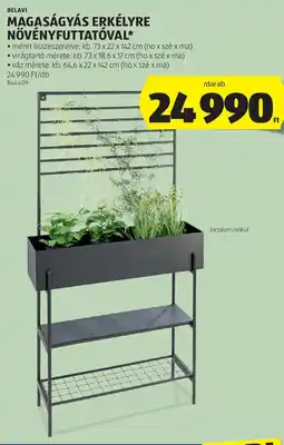 ALDI Belavi magaságyás erkélyre növényfuttatóval ajánlat