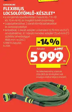 ALDI Gardenline flexibilis locsolótömlő-készlet ajánlat