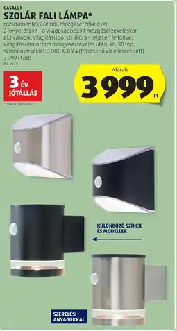 ALDI Casalux szolár fali lámpa ajánlat